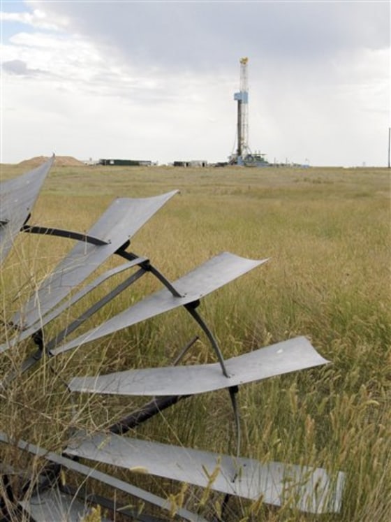 Rex Energy drills an oil well about 15 miles east of Cheyenne, Wyo. The well was the first drilled out of more than 100 the state has permitted in recent months.